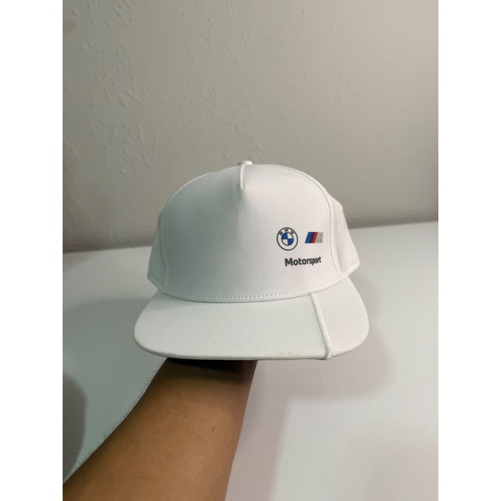 Puma BMW M Motorsport White Snapback Hat Adjustable Racing Cap 023751-02